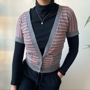 AmericanEagle Short Sleeve Button Cardigan Sweater